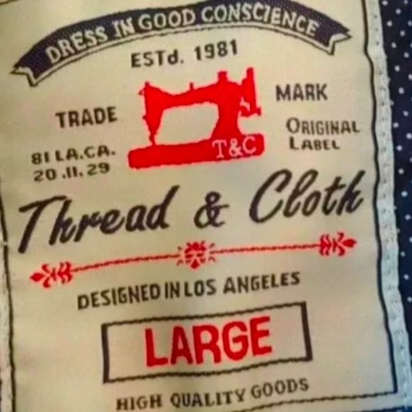 Thread & Cloth western plaid pearl snap button collard shirt - Picture 3 of 8